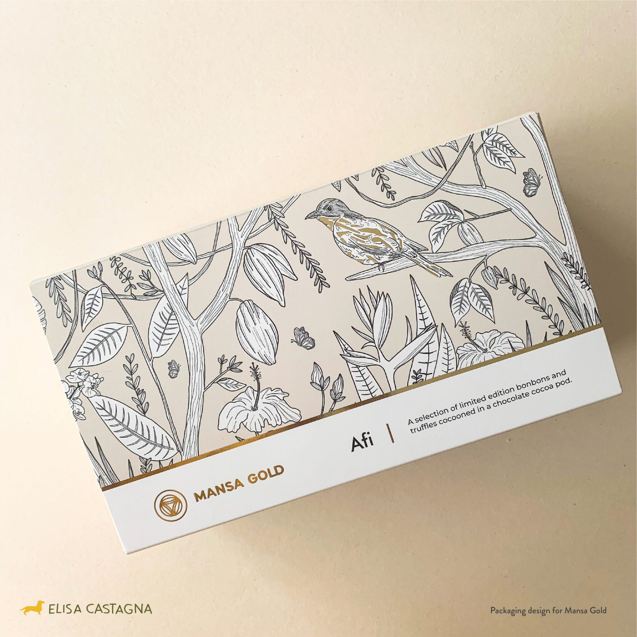 Project Spotlight: Mansa Gold Chocolate Packaging – Elisa Castagna Designs